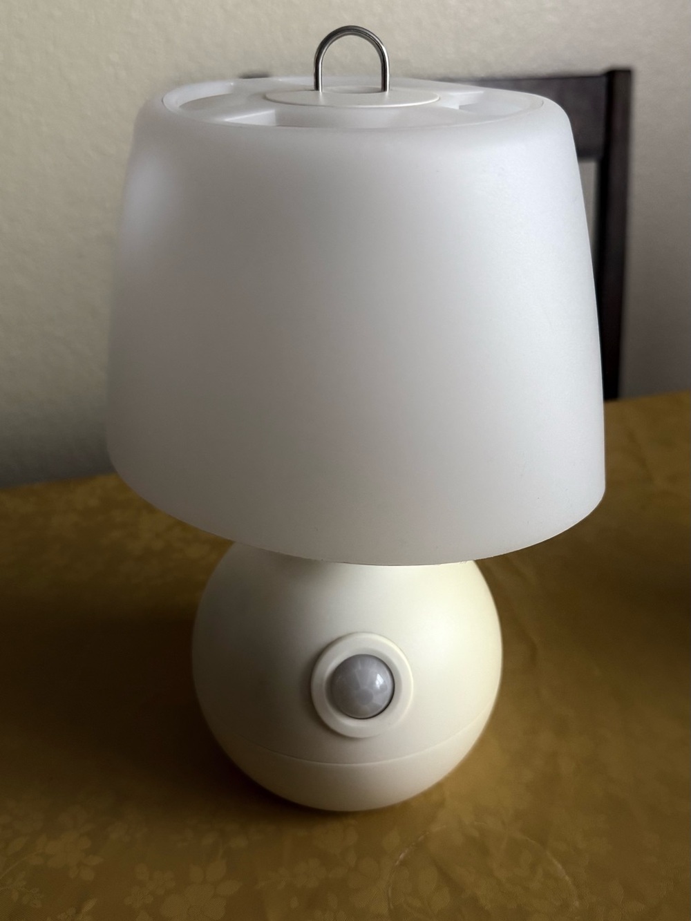 Cream Motion-Sensor Table Lamp with Soft Shade
